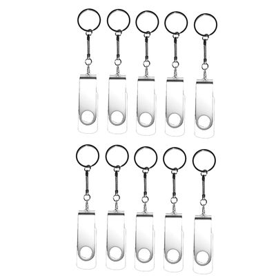 10 PCS USB 2.0 Swivel USB Flash Drive Memory Stick Fold Storage Thumb Stick (64GB, White)