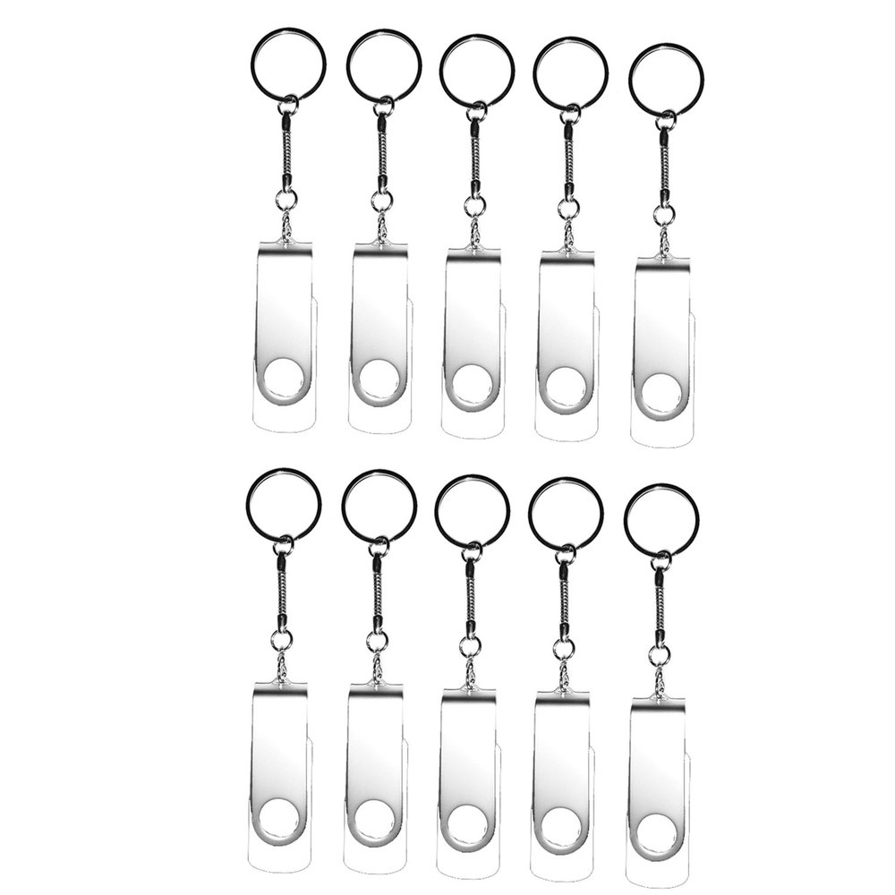 10 PCS USB 2.0 Swivel USB Flash Drive Memory Stick Fold Storage Thumb Stick (64GB, White)
