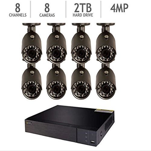 Q-See 8-Channel HD Analog DVR with 2TB HDD, 8 4MP Cameras with 100' Night Vision
