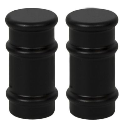 Urbanest Set of 2 Spina Lamp Finials, 1 1/4-inch Tall, Black