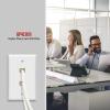 ENERLITES Duplex RJ11 Telephone Jack Wall Plate, 6-Position 4-Conductor 6P4C (2 Line Support), 1-Gang 4.50" x 2.76", 6651-W, White view 4