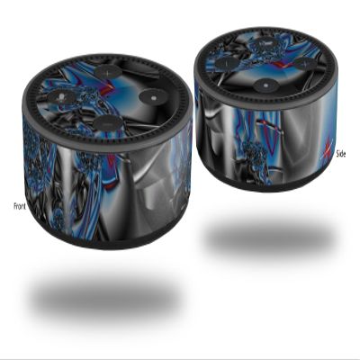 Skin Wrap Decal Set 2 Pack for Amazon Echo Dot 2 - Broken Plastic (2nd Generation ONLY - Echo NOT Included)