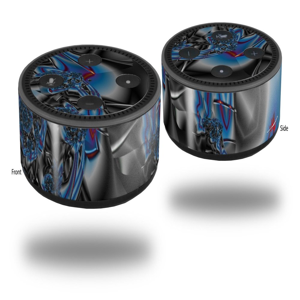 Skin Wrap Decal Set 2 Pack for Amazon Echo Dot 2 - Broken Plastic (2nd Generation ONLY - Echo NOT Included)