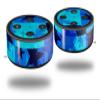 Skin Wrap Decal Set 2 Pack for Amazon Echo Dot 2 - Blue Star Checkers (2nd Generation ONLY - Echo NOT Included) view 1