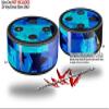 Skin Wrap Decal Set 2 Pack for Amazon Echo Dot 2 - Blue Star Checkers (2nd Generation ONLY - Echo NOT Included) view 2