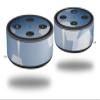 Skin Wrap Decal Set 2 Pack for Amazon Echo Dot 2 - Bokeh Hex Blue (2nd Generation ONLY - Echo NOT Included) view 1