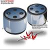 Skin Wrap Decal Set 2 Pack for Amazon Echo Dot 2 - Bokeh Hex Blue (2nd Generation ONLY - Echo NOT Included) view 2