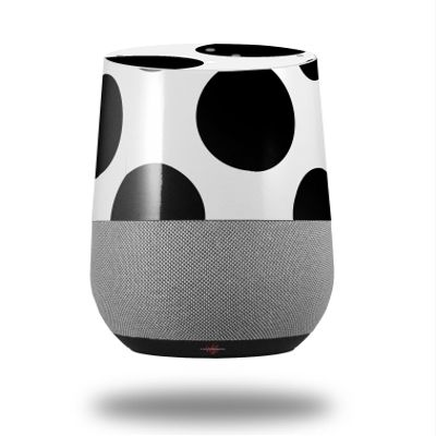 Kearas Polka Dots White and Black - Decal Style Skin Wrap fits Google Home Original (Google Home NOT Included)