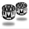 Skin Wrap Decal Set 2 Pack for Amazon Echo Dot 2 - Hearts and Stars Black and White (2nd Generation ONLY - Echo NOT Included) view 1