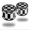 Skin Wrap Decal Set 2 Pack for Amazon Echo Dot 2 - Checkers White (2nd Generation ONLY - Echo NOT Included) view 1