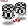 Skin Wrap Decal Set 2 Pack for Amazon Echo Dot 2 - Checkers White (2nd Generation ONLY - Echo NOT Included) view 2