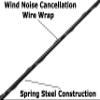 Votex - 15 Inch Black Antenna for Mazda MVP (1989-2006) - Spiral Wind Noise Cancellation - Spring Steel Construction - Stainless Steel Threading view 2