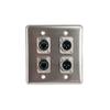 Elite Core Quad Wall Plate w/2 Tactical Ethernet and 2 XLR Male Connections Q-4-2E2XM view 1