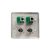 Elite Core Quad Wall Plate w/2 Tactical Ethernet and 2 XLR Male Connections Q-4-2E2XM view 2