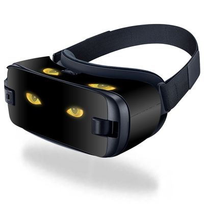 MightySkins Skin Compatible with Samsung Gear VR (2016) wrap Cover Sticker Skins Cat Eyes
