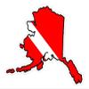Alaska State (Y4) Diver Down Flag Vinyl Decal Sticker Car Laptop/Netbook 5" Inch- By CustomDecal US view 1