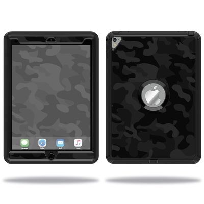 MightySkins Skin Compatible with OtterBox Defender Apple iPad Pro 9.7 Case wrap Cover Sticker Skins Black Camo