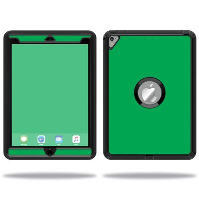 MightySkins Skin Compatible with OtterBox Defender Apple iPad Pro 9.7 Case wrap Cover Sticker Skins Solid Green