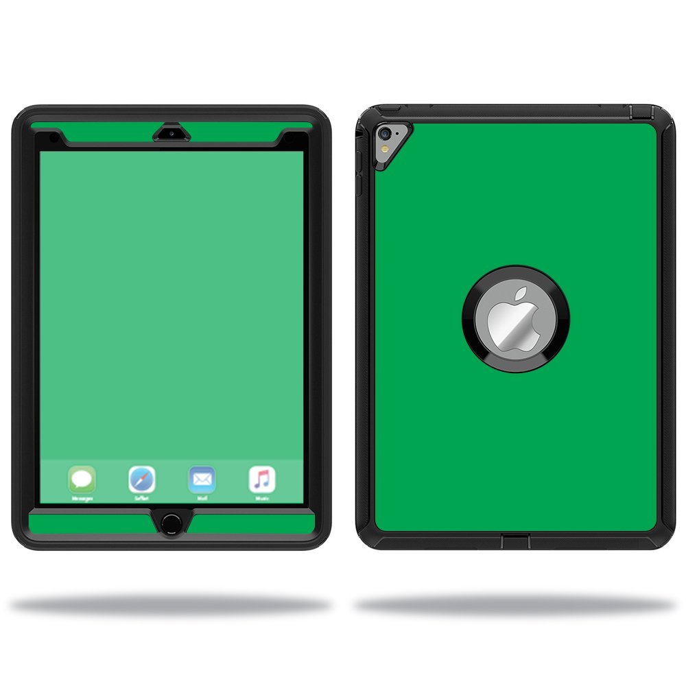 MightySkins Skin Compatible with OtterBox Defender Apple iPad Pro 9.7 Case wrap Cover Sticker Skins Solid Green