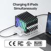 iPad Charging Station, Unitek 96W 10-Port USB Charging Dock Hub with Quick Charge 3.0, Charging Stand Compatible Multiple Device, Charging 8 iPads Simultaneously - [Upgraded Divider] view 2