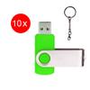 10 PCS USB 2.0 Swivel USB Flash Drive Memory Stick Fold Storage Thumb Stick (32GB, Green) view 2
