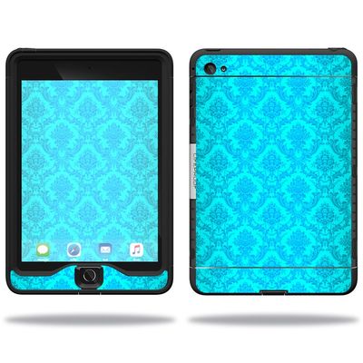 MightySkins Skin Compatible with Lifeproof Apple iPad Mini 4 Case nuud Case wrap Cover Sticker Skins Blue Vintage