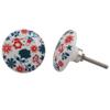 IndianShelf 4 Piece Graceful Green Lily Flat Ceramic Decorative Drawer Handles Cabinet Knobs Dresser Pulls Modern Home Hardware view 2