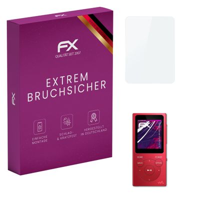 atFoliX Plastic Glass Protective Film compatible with Sony Walkman NW-E393 / NW-E394, 9H Hybrid-Glass FX Screen Protector