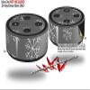 Skin Wrap Decal Set 2 Pack for Amazon Echo Dot 2 - Winter Snow Gray (2nd Generation ONLY - Echo NOT Included) view 2