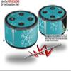 Skin Wrap Decal Set 2 Pack for Amazon Echo Dot 2 - Winter Snow Teal Blue (2nd Generation ONLY - Echo NOT Included) view 2