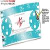 Skin Wrap Decal Set 2 Pack for Amazon Echo Dot 2 - Winter Snow Teal Blue (2nd Generation ONLY - Echo NOT Included) view 3