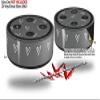 Skin Wrap Decal Set 2 Pack for Amazon Echo Dot 2 - Hearts Gray On White (2nd Generation ONLY - Echo NOT Included) view 2