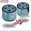 Skin Wrap Decal Set 2 Pack for Amazon Echo Dot 2 - Winter Snow Light Blue (2nd Generation ONLY - Echo NOT Included) view 2