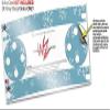 Skin Wrap Decal Set 2 Pack for Amazon Echo Dot 2 - Winter Snow Light Blue (2nd Generation ONLY - Echo NOT Included) view 3