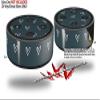 Skin Wrap Decal Set 2 Pack for Amazon Echo Dot 2 - Hearts Dark Blue On White (2nd Generation ONLY - Echo NOT Included) view 2