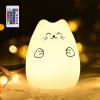 GoLine Cute Night Lights for Kids, Best Christmas Birthday Gifts for 3-12 Year Old Girls Teen, Cat Silicone Baby Night Light for Newborn, Remote and Tap Control view 1