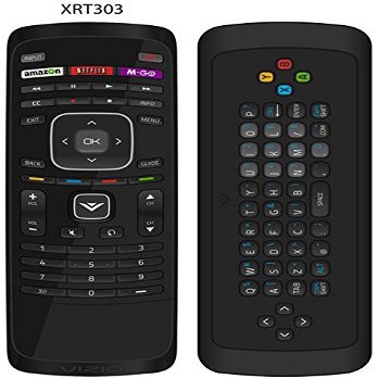 USARMT New XRT303 Remote for Vizio with QWERTY Dual-Side Keyboard Amazon Netflix M-GO Hot Keys for VIZIO Smart TV