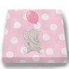 Whimsical Elephant Balloon Party Theme - Polka Dot Stretched Canvas Nursery Decor - Wall Art that Makes a Memorable Baby Gift Idea - Wooden Frame Construction - Ready to Hang 16X16 view 3