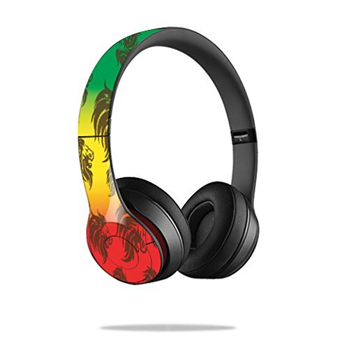 Mightyskins Protective Vinyl Skin Decal Cover Compatible with Dr. Dre Beats Solo2 Headphones wrap Sticker Skins Rasta Lion