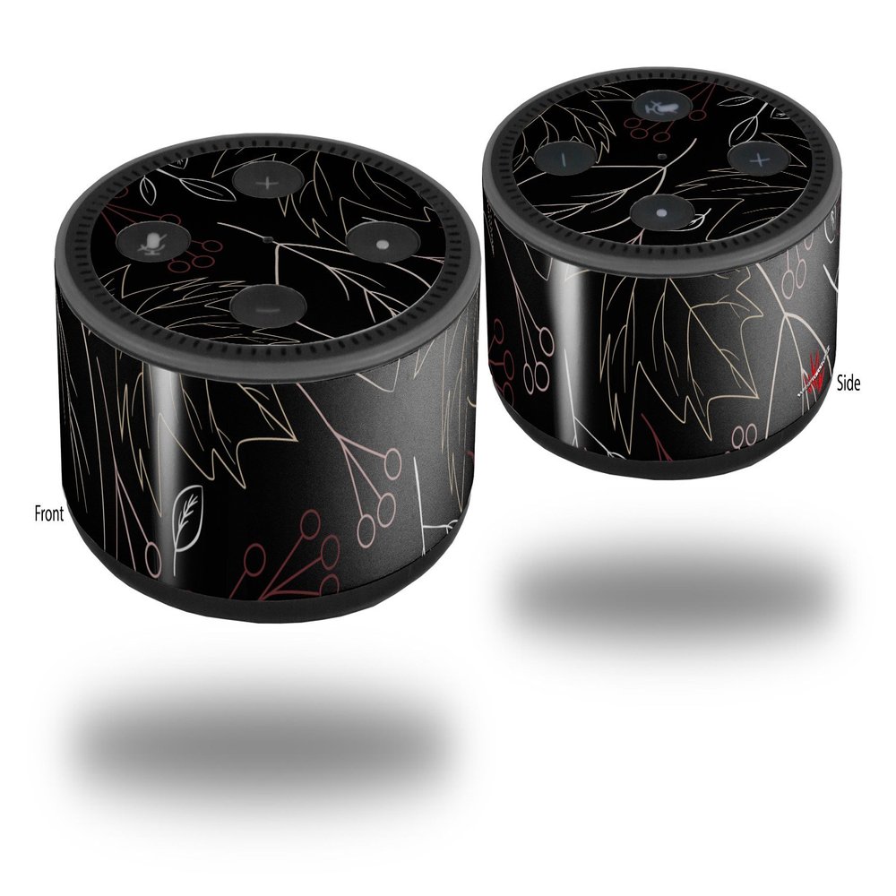 Skin Wrap Decal Set 2 Pack for Amazon Echo Dot 2 - Fall Pink White Brown (2nd Generation ONLY - Echo NOT Included)