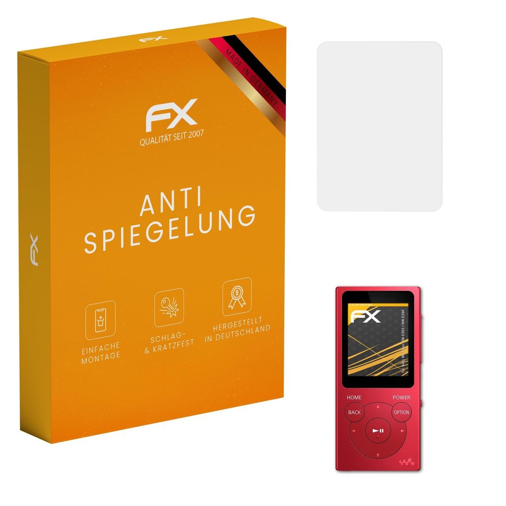 atFoliX Screen Protector compatible with Sony Walkman NW-E393 / NW-E394 Screen Protection Film, anti-reflective and shock-absorbing FX Protector Film (3X)