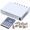 UHPPOTE 4 Channel Color Quad System Video Splitter CCTV DVR Camera Processor Remote Control with 7 BNC Adapter view 1