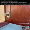 402 Brand Stainless Steel Cabinet Door Restraint Kit. Made in USA. Flexible Braided Cable. Cupboard Hinge Limiter. Restrict Cabinet Door Swing. Limit Door Opening Angle. (10 Pack) view 4