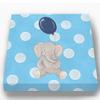 Whimsical Elephant Balloon Party Theme - Polka Dot Stretched Canvas Nursery Decor - Wall Art that Makes a Memorable Baby Gift Idea - Wooden Frame Construction - Ready to Hang 16X16 view 3