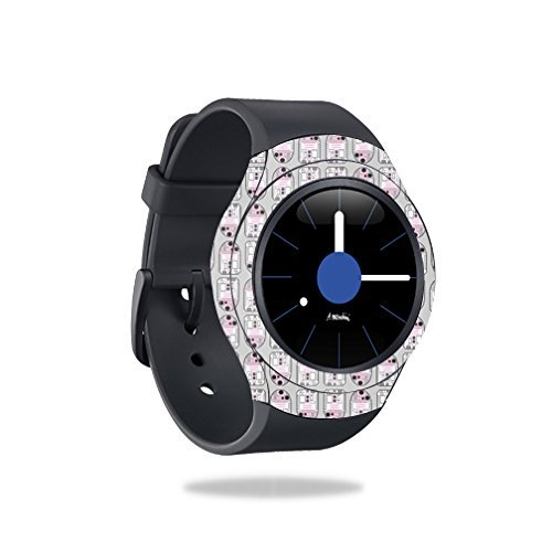 MightySkins Skin Compatible with Samsung Gear S2 3G Cover Skins Sticker Watch Pink Galaxy Bots