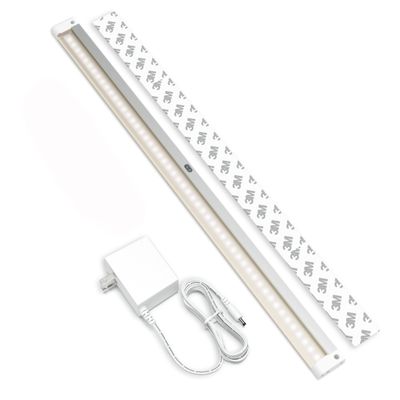 EShine Hand Wave Activated Under Cabinet LED Lighting Kit, Dimmable, 1-Pack 20 in - Touchless Dimming Control, White Under Counter Lights for Kitchen, Garage, Desk, Laundry - Warm White (3000K)