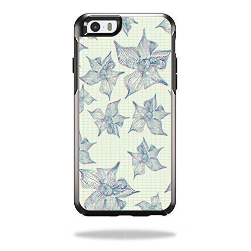 MightySkins Protective Vinyl Skin Decal Compatible with OtterBox Symmetry iPhone 6/6S Case wrap Cover Sticker Skins 3D Flowers