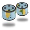 Skin Wrap Decal Set 2 Pack for Amazon Echo Dot 2 - Lemon Blue (2nd Generation ONLY - Echo NOT Included) view 1