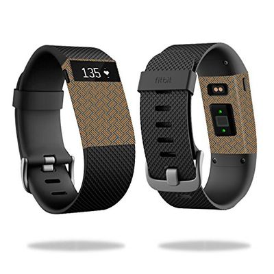 MightySkins Skin Compatible with Fitbit Charge HR Cover Skins Sticker Watch Orange Blue Basket