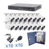 Turbo HD 1080p 16 Channel DVR, 16 Bullet Cameras. view 1